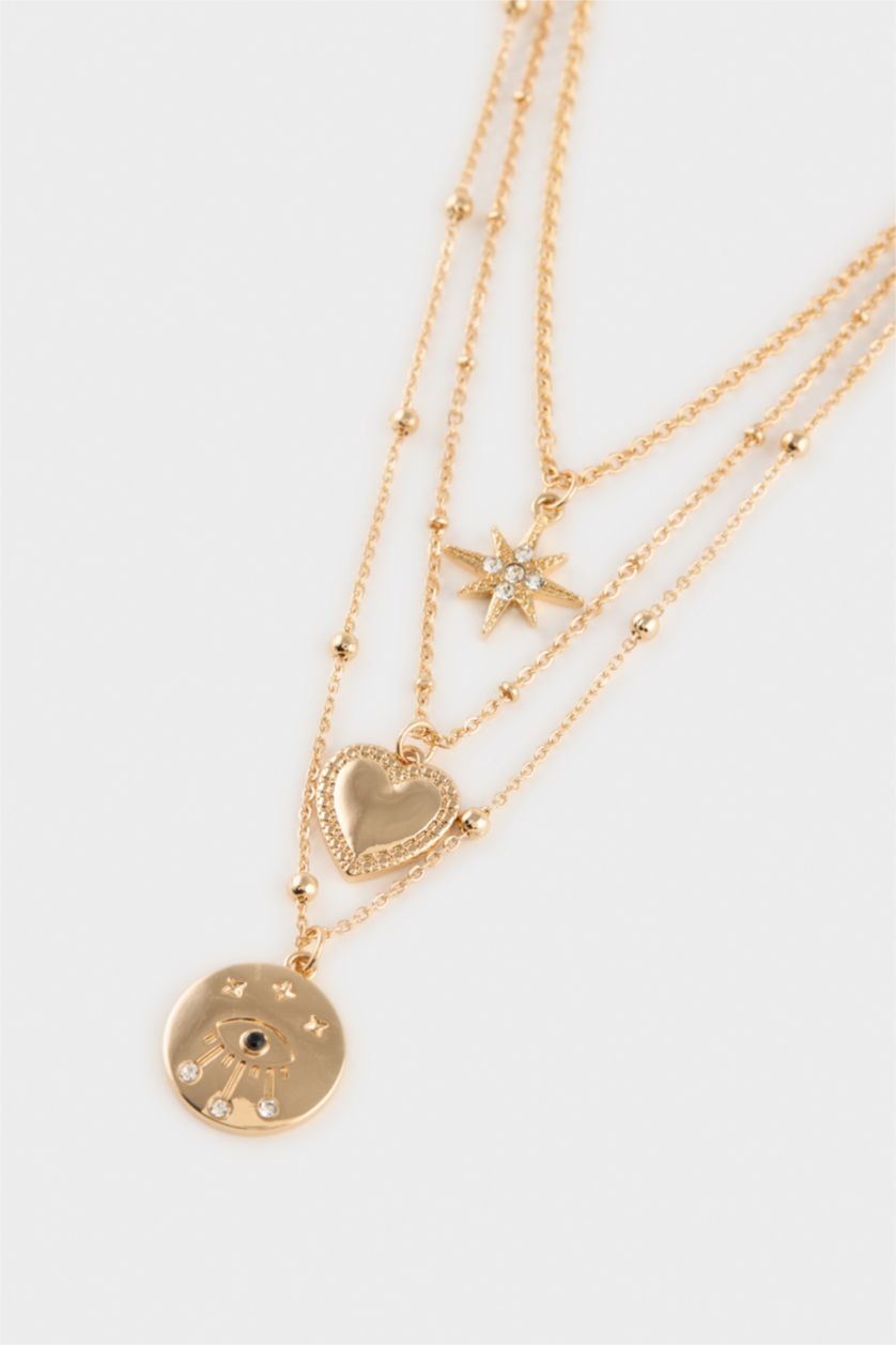 Kadın Altın Kadın 3'lü Kolye