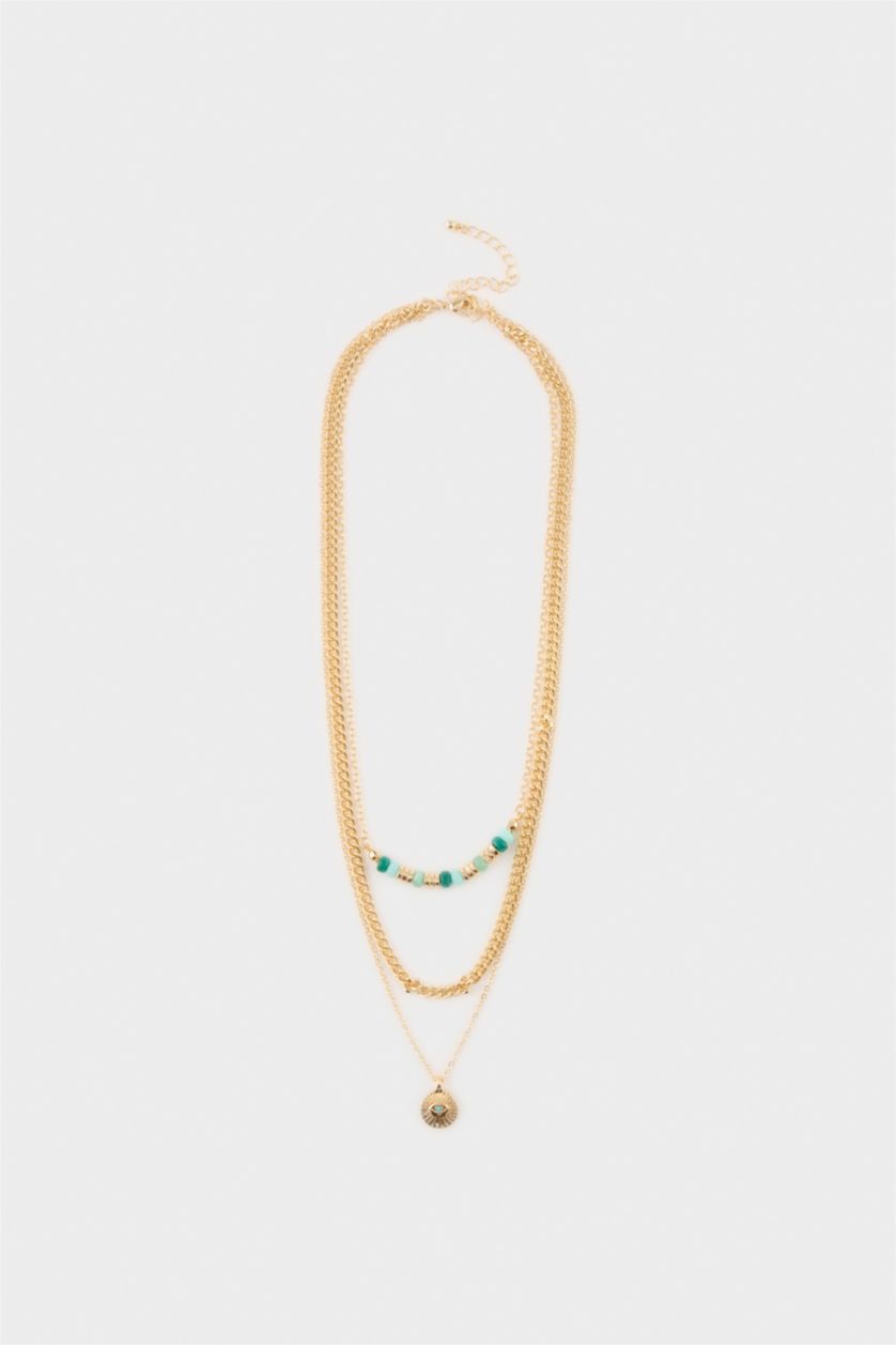 Kadın Altın Kadın 3'lü Kolye