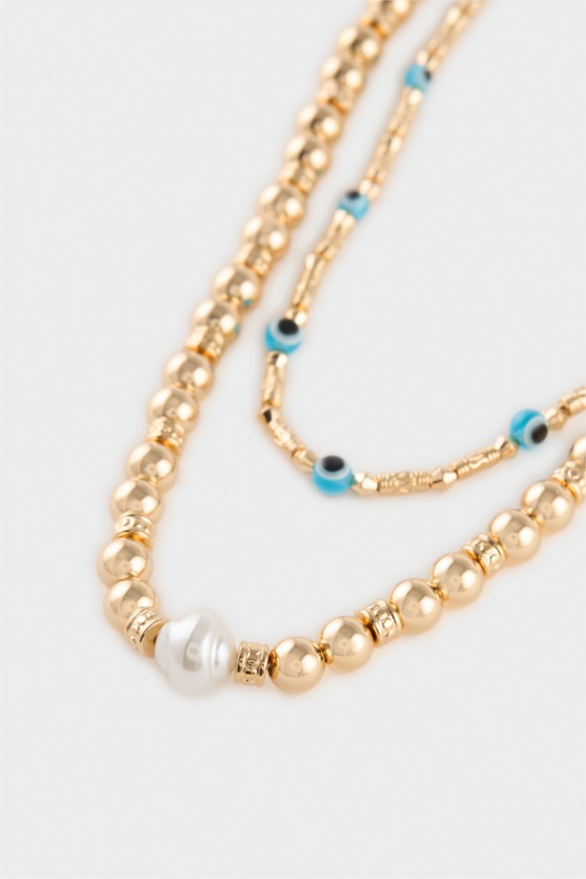 Kadın Altın Kadın 2'li Kolye