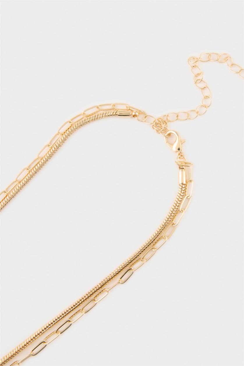 Kadın Altın Kadın 2'li Kolye