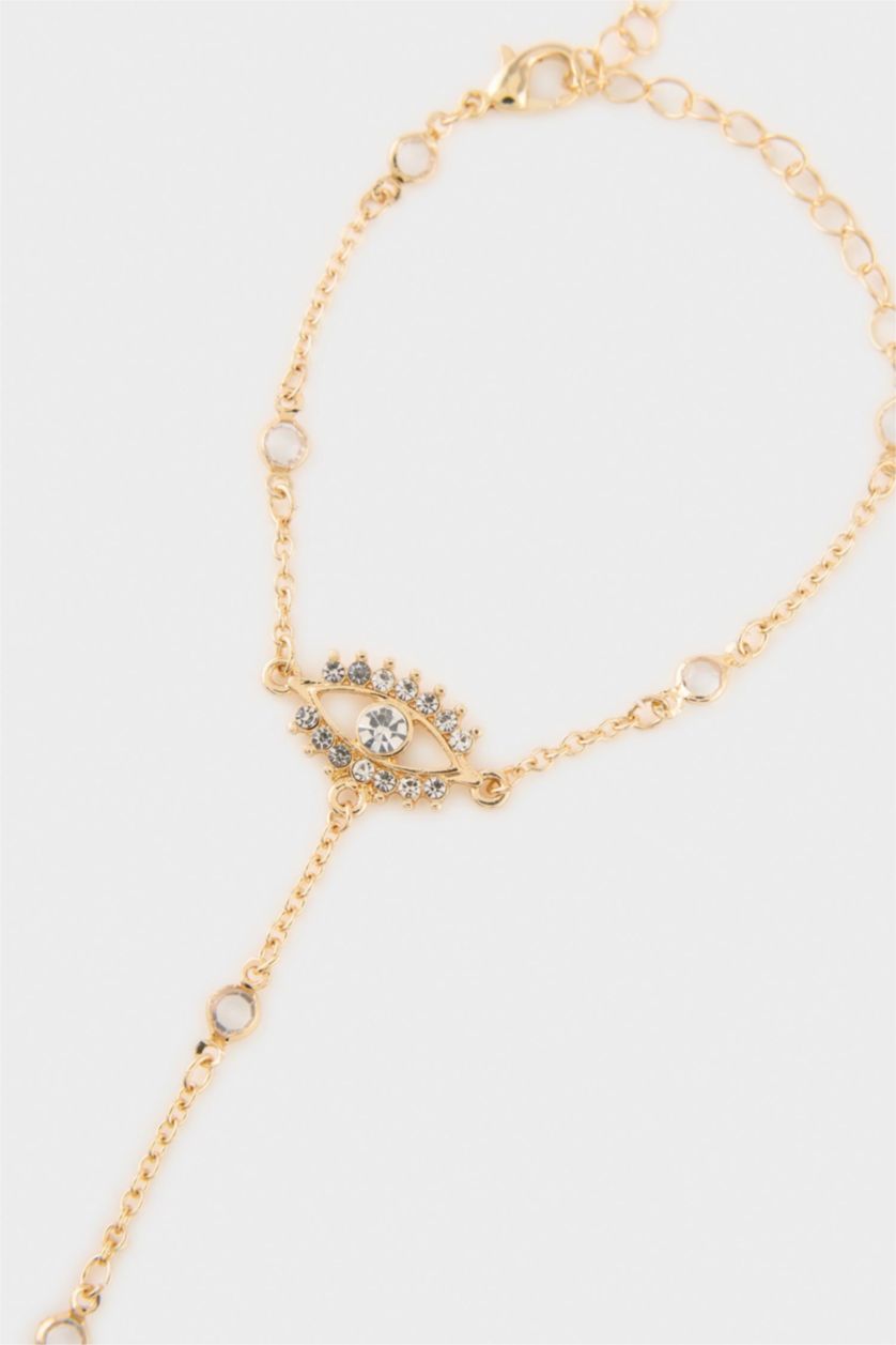 WOMAN GOLD سلسلة يد كف حريمي بتصميم العين