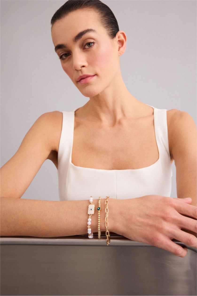 WOMAN GOLD Woman 3 Piece Bracelet Set