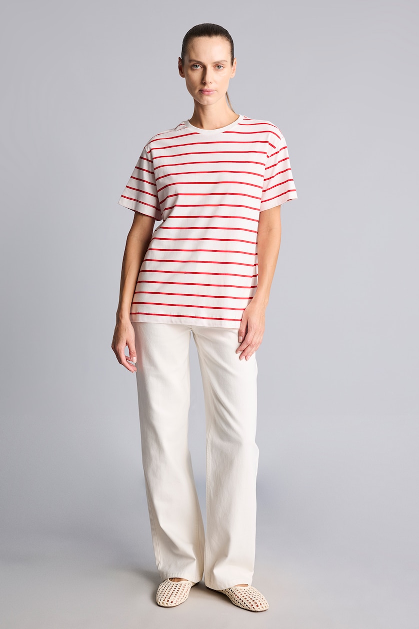 Women Red Regular Fit Short Sleeve T-Shirt