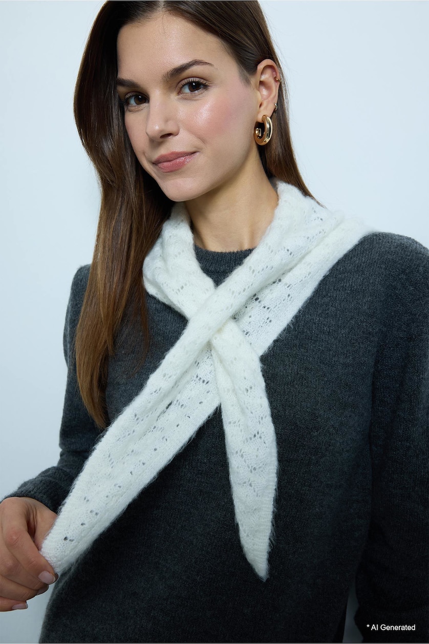 Kadın Antrasit Slim Fit Triko Kazak
