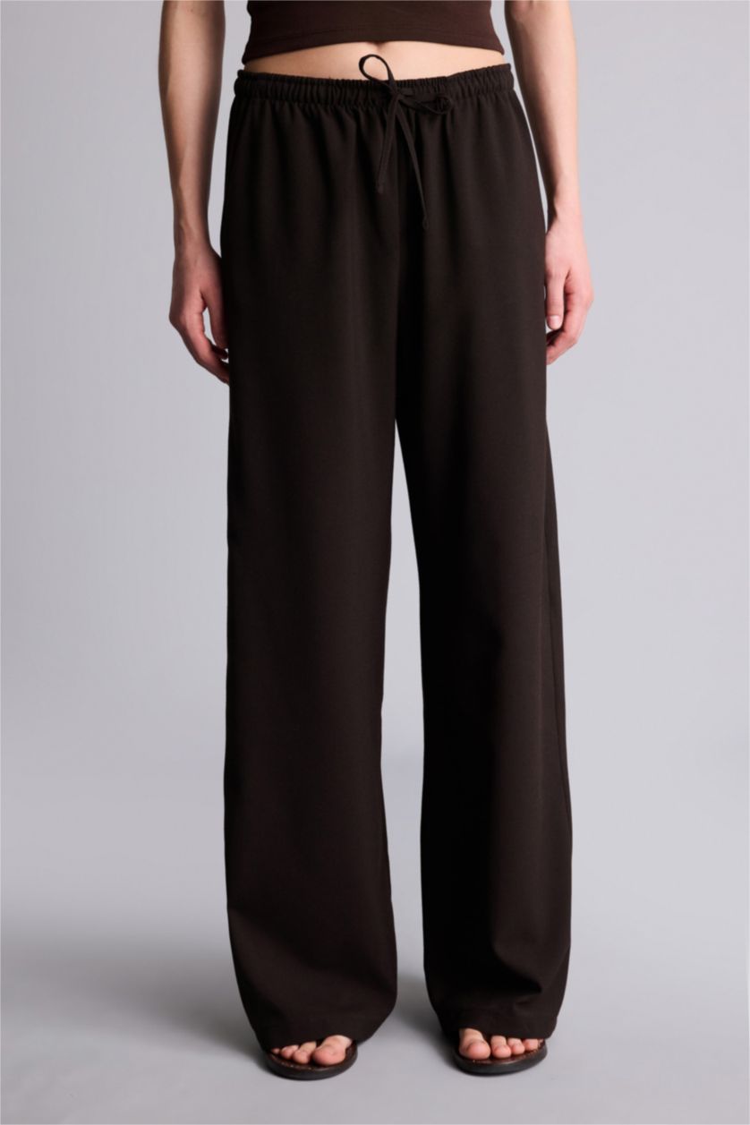 Әйелдерге Қоңыр кең аяқ Шалбар