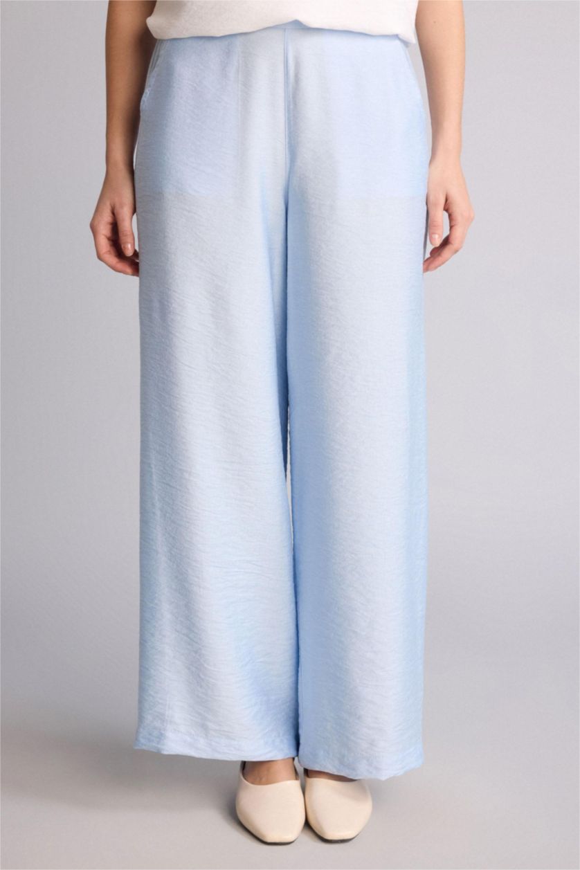 Women Light Blue Regular Fit Trousers