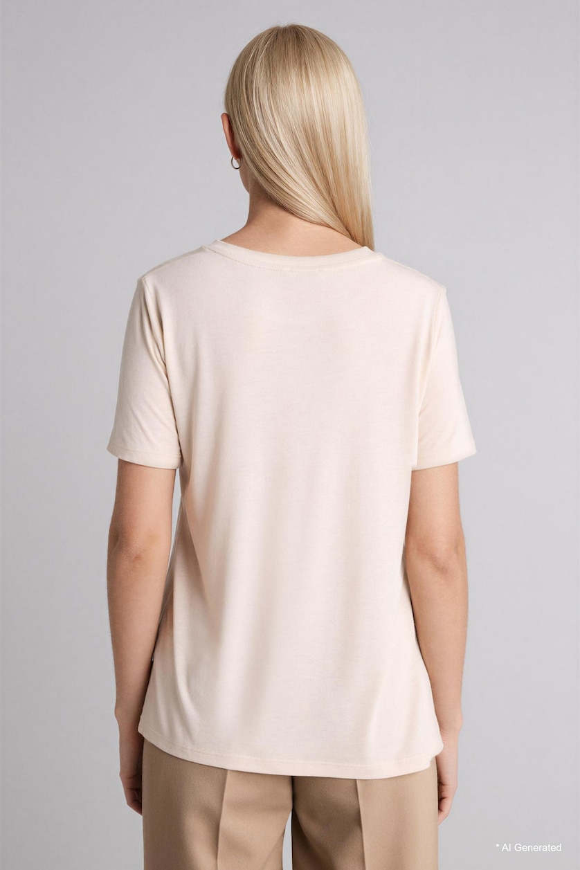 Woman Stone Printed Short Sleeve T-Shirt