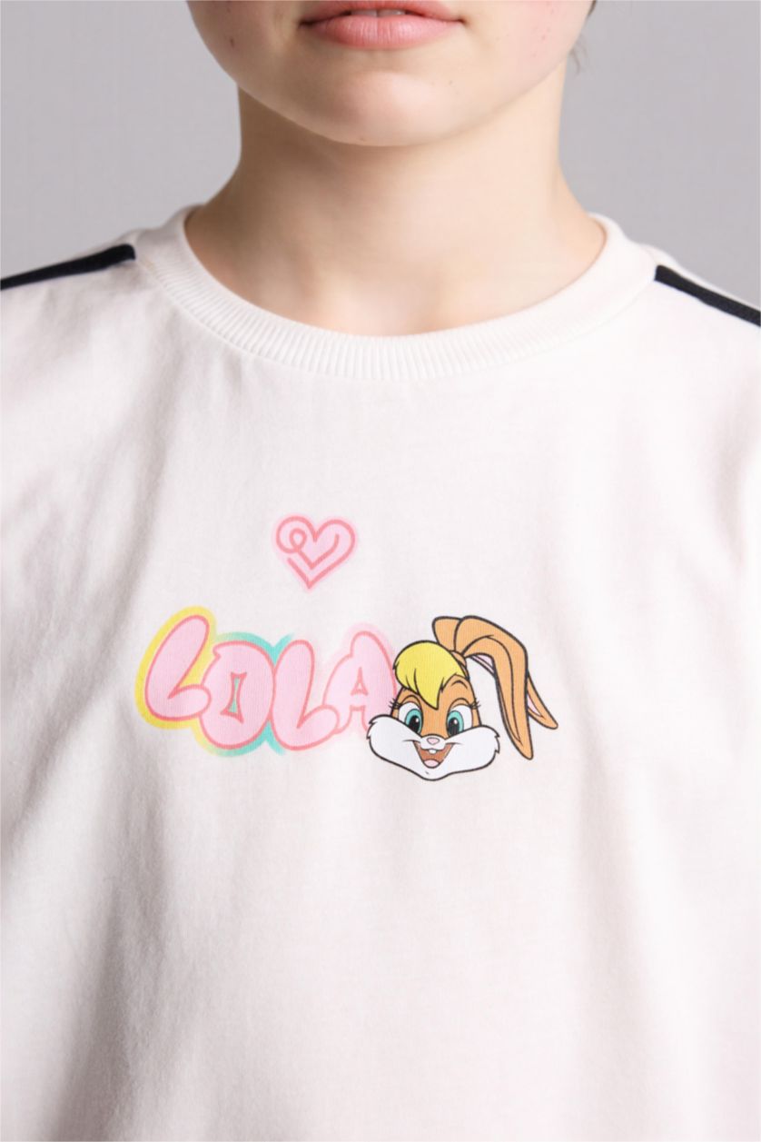 Kız Çocuk - Genç Kız Ekru Looney Tunes Oversıze Tişört Kız Çocuk