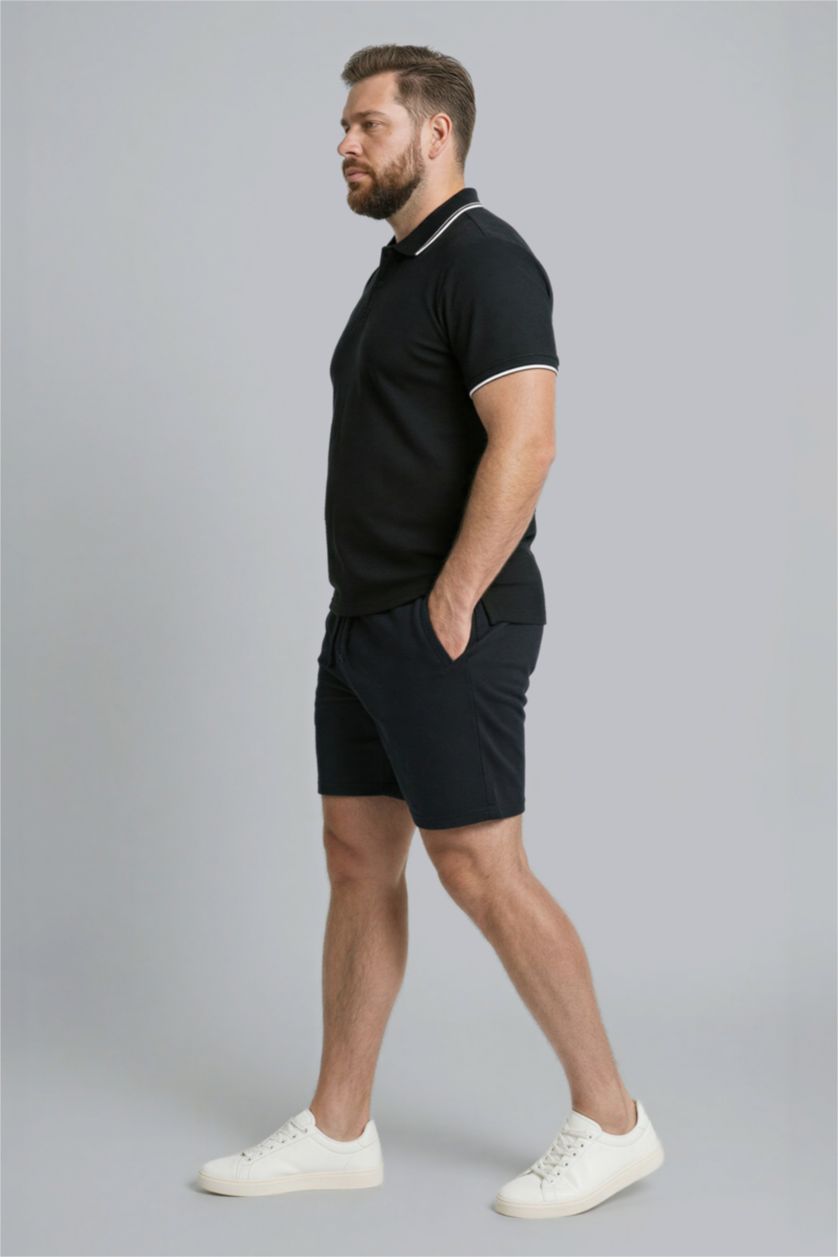Erkek Siyah Kısa Kollu Polo Tişört