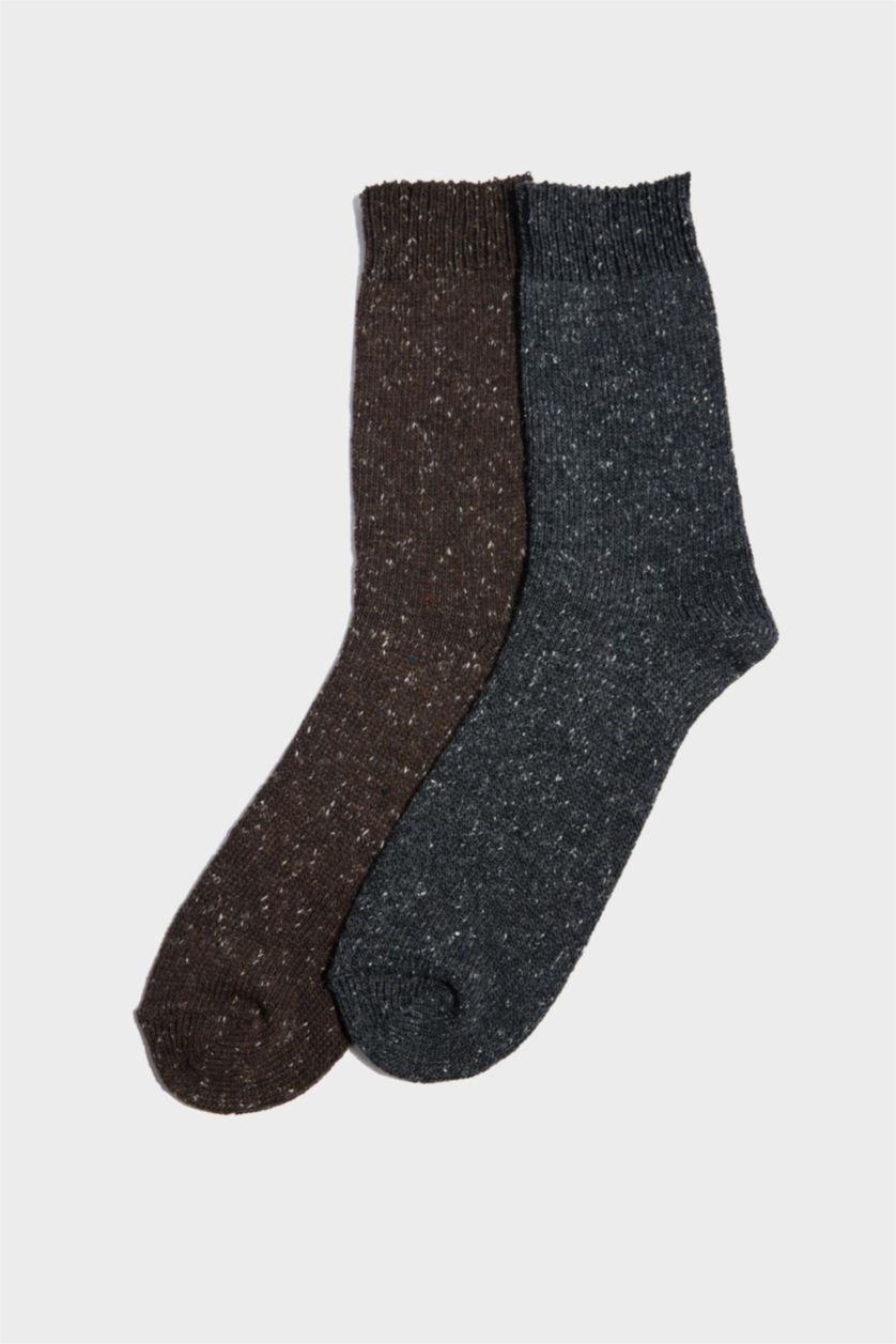 Erkek Karma Erkek 2'li Yün Kışlık Çorap