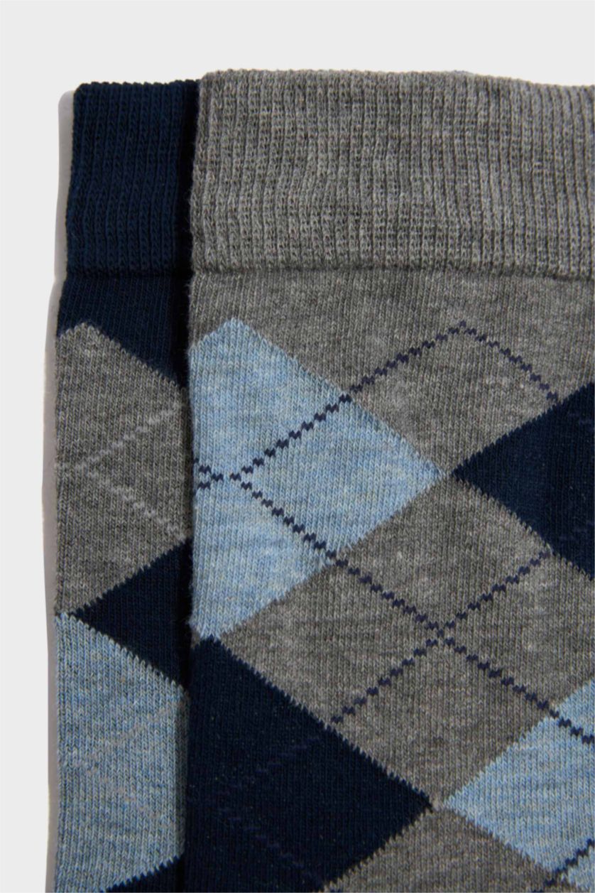 MAN NAVY Man Seamless 2 Piece Cotton Long Socks