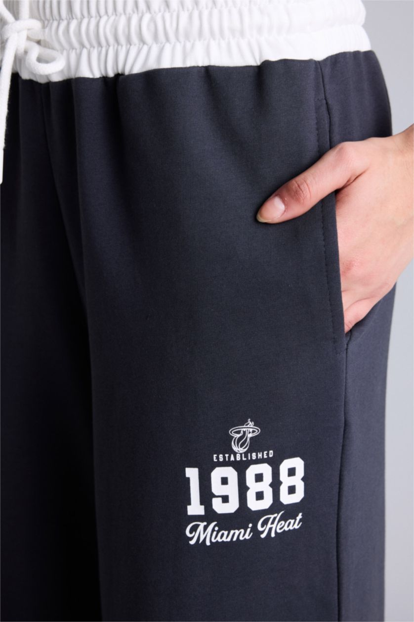 Kadın Antrasit Aırtech NBA Mıamı Heat Straıght Fıt Cepli Pantolon