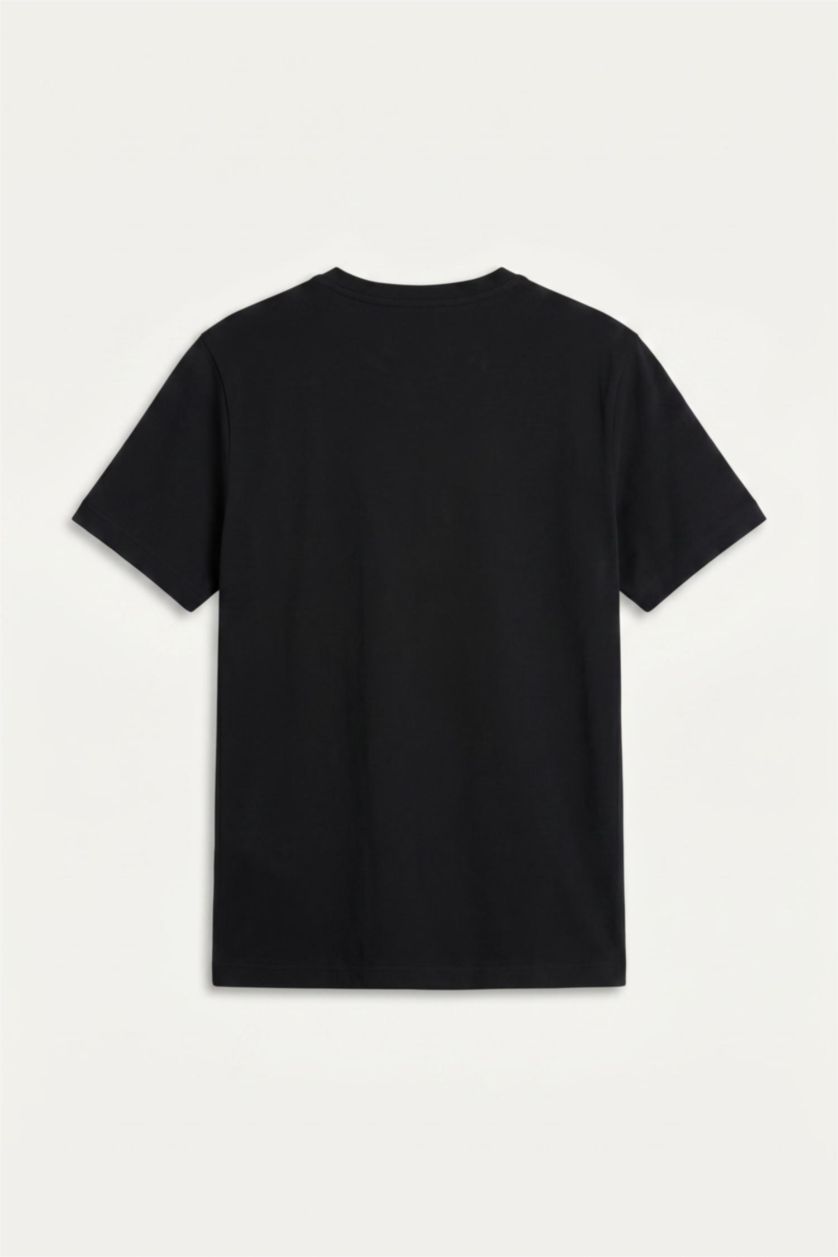 رجال أسود Plus Size Stretch Fabric T-Shirt