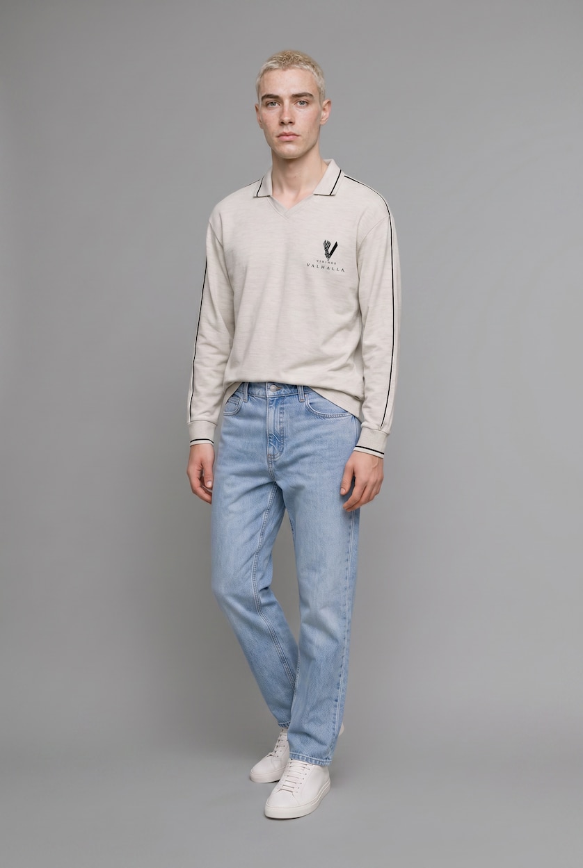 Ерлер Сұр Меланж Boxy Fit свитшот