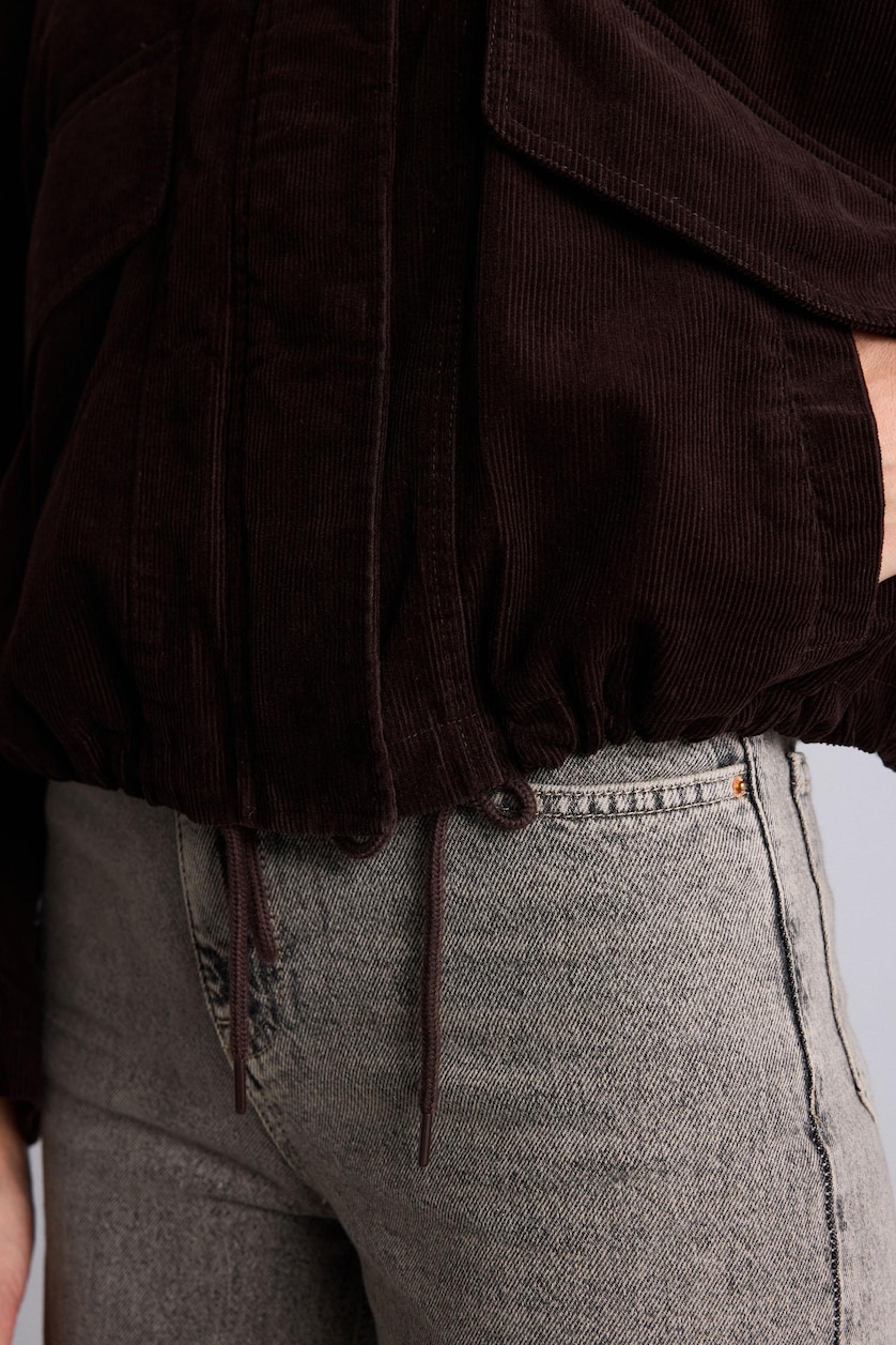 Kadın Kahve Regular Fit Pamuklu Mont