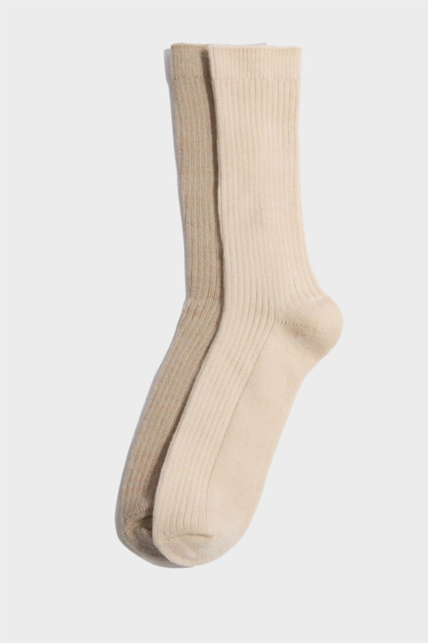 Kadın Karma 2'li Yün Kışlık Çorap