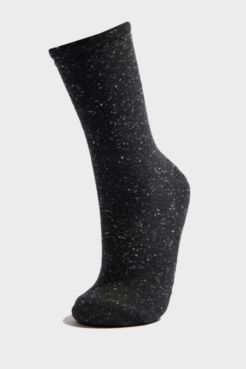 Erkek Gri 3'lü Pamuklu Havlu Çorap