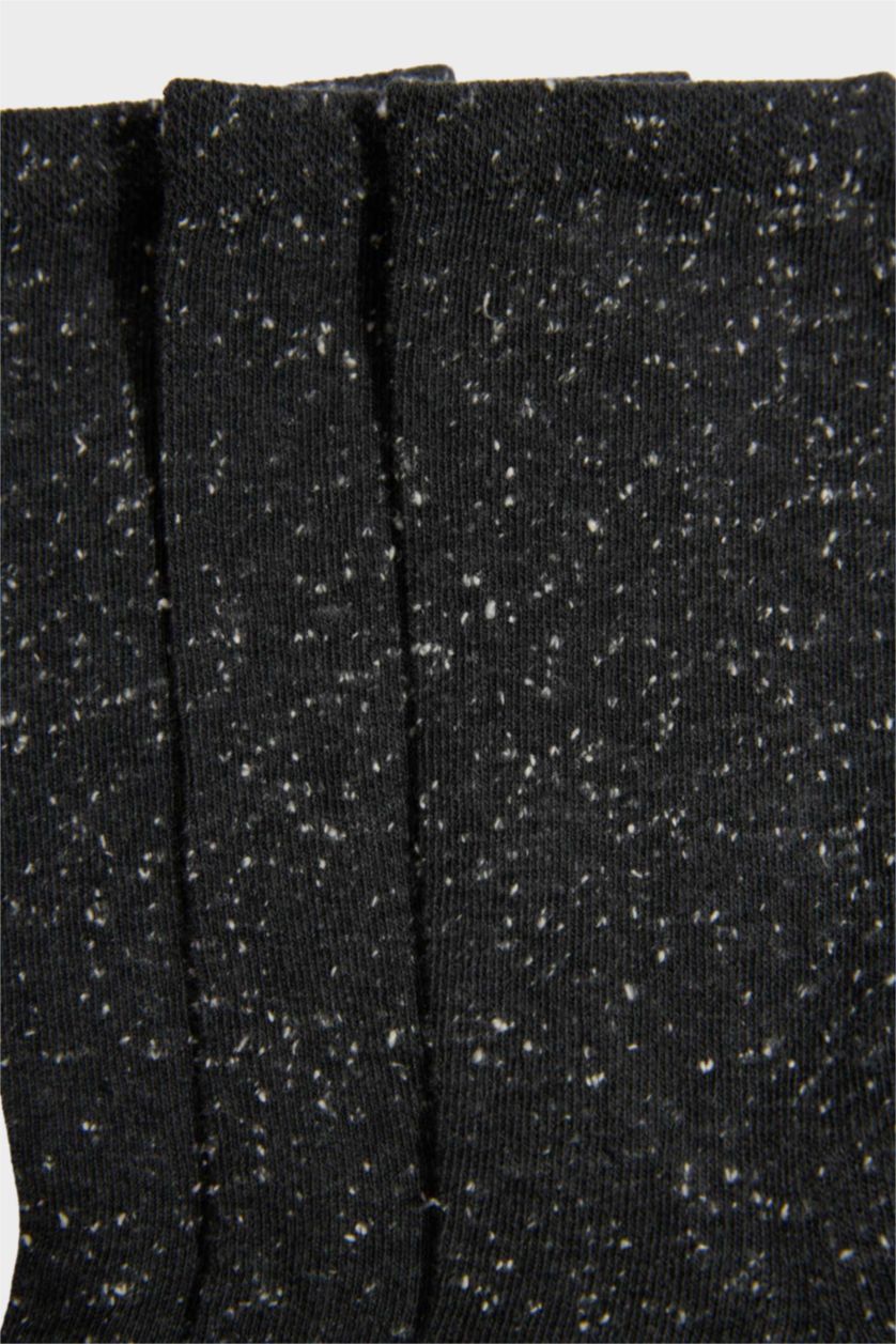 Erkek Gri 3'lü Pamuklu Havlu Çorap