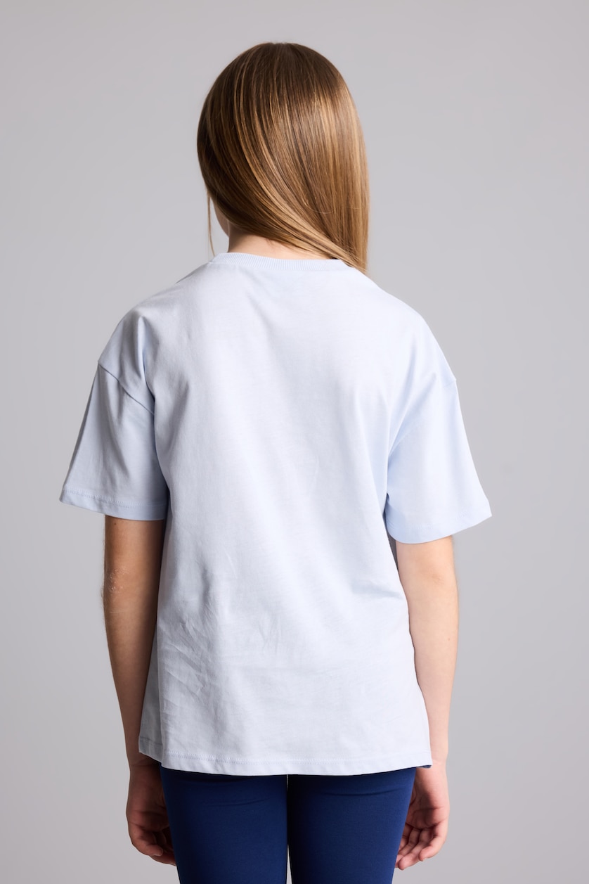 Girls & Teens Light Blue Girl Relax Fit Hello Kitty Licensed Short Sleeve T-Shirt