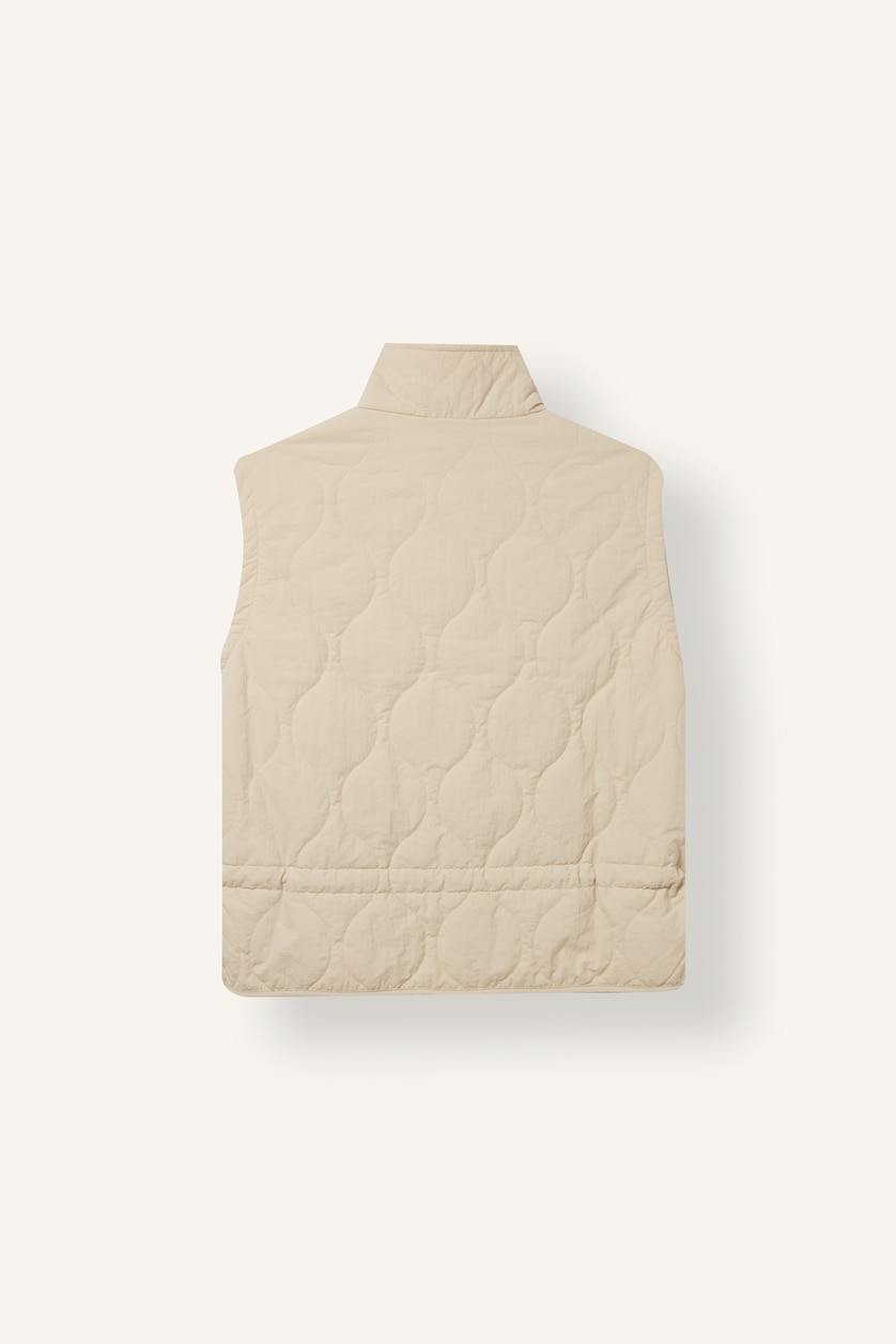 Woman Ecru High Neck Vest