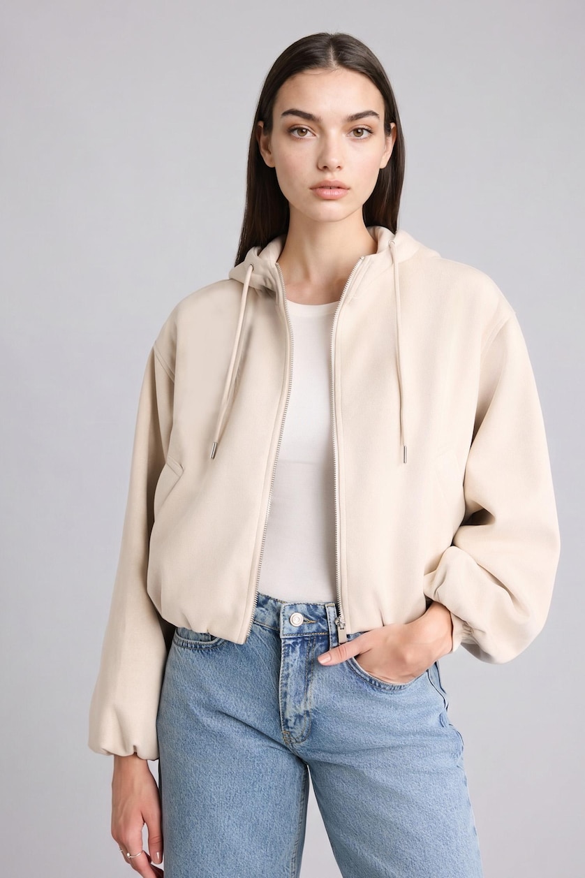 Woman Ecru Puffer Jacket