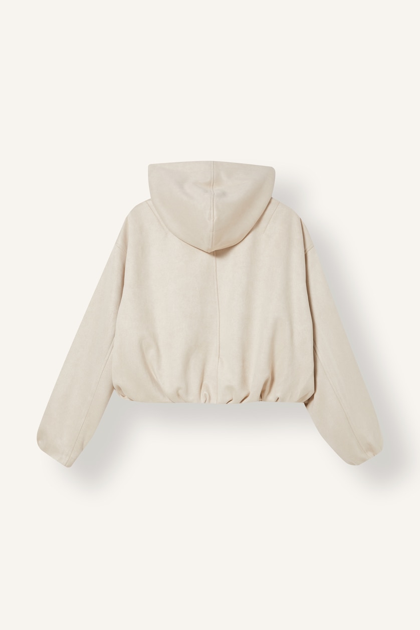 WOMAN Ecru Balloon Fit Warm Suede-Look Jacket