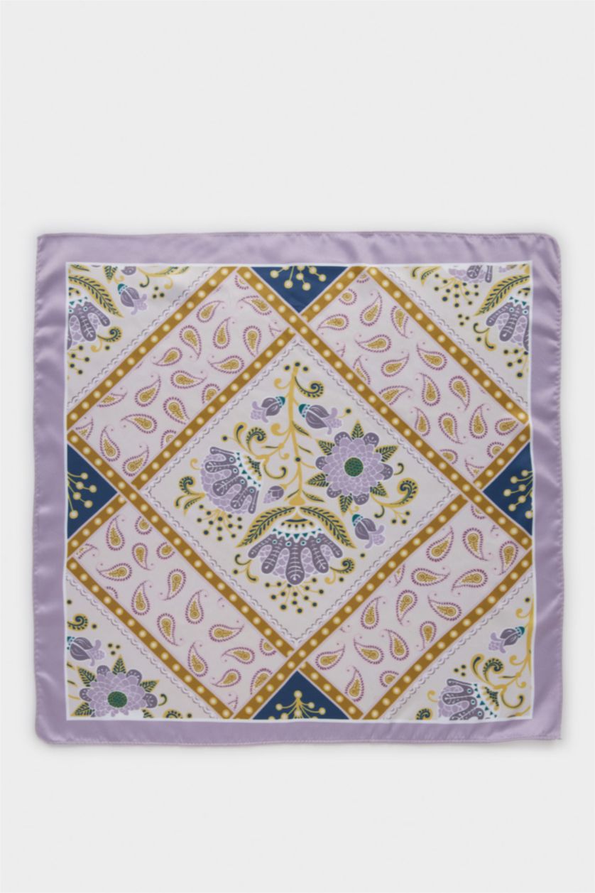 Woman Lilac Woman Floral Foulard