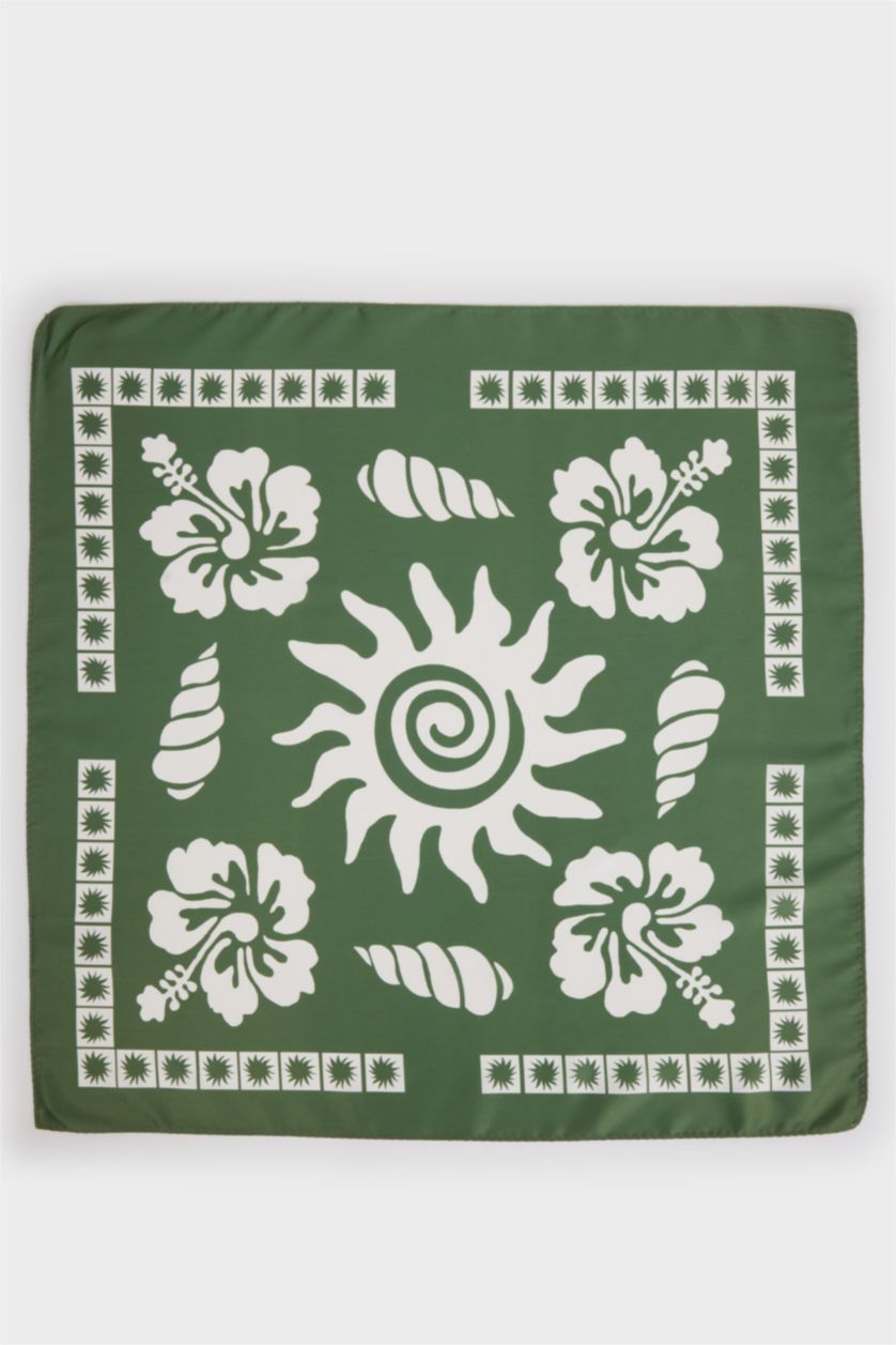 Kadın Yeşil Kadın Saten Fular