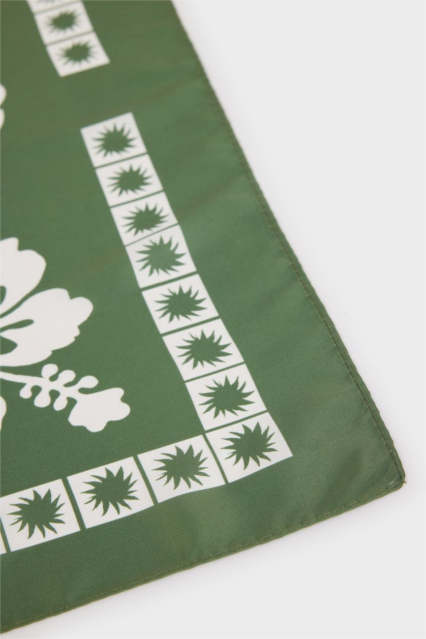 Kadın Yeşil Kadın Saten Fular