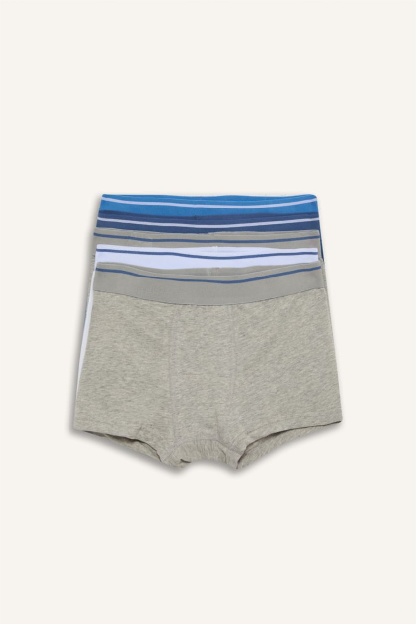 Erkek Çocuk - Genç Erkek İndigo Penye 5'li Boxer Erkek Erkek Çocuk