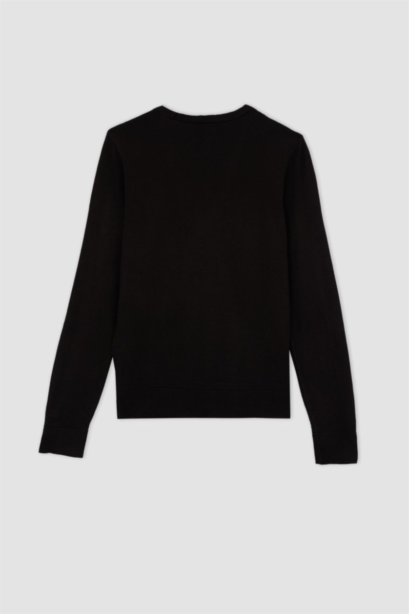 FEMME Noir Cardigan Basique Col V Coupe Classique