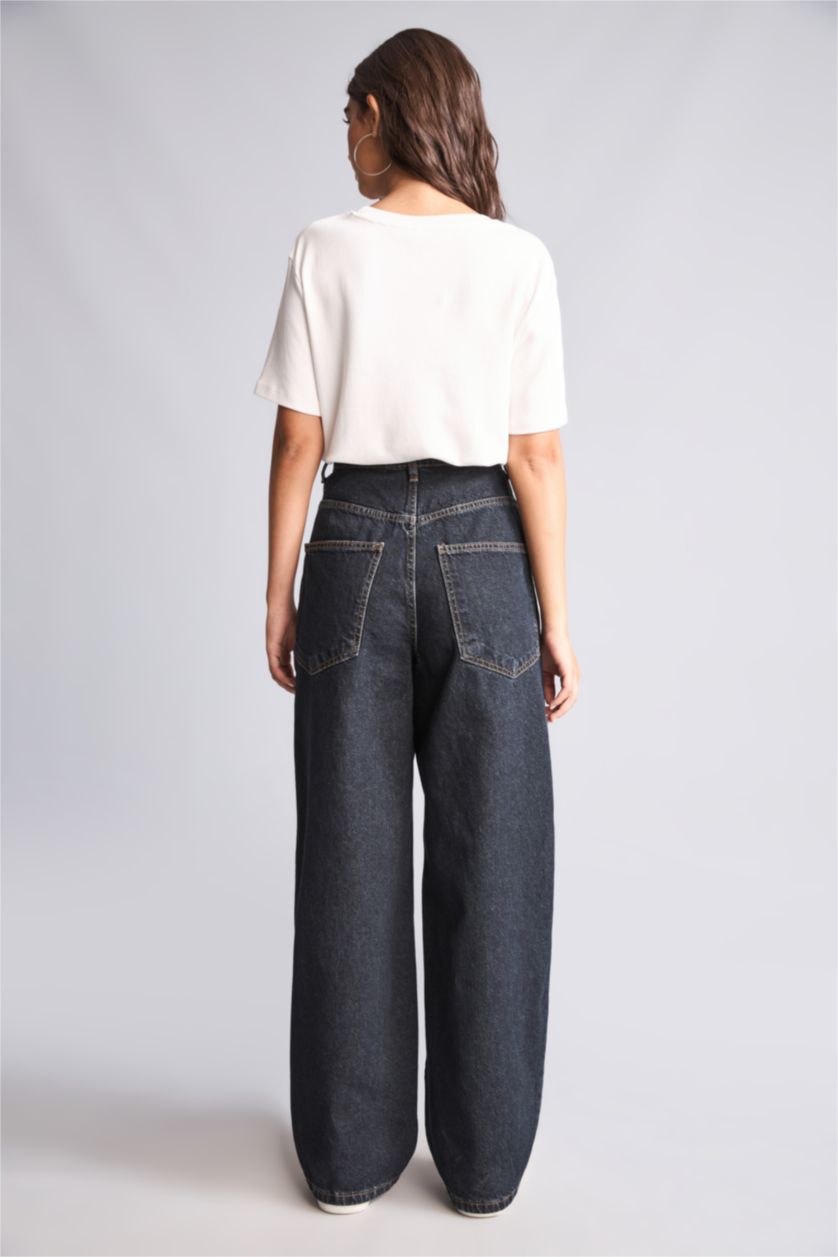 Women Black Baggy Fit Trousers