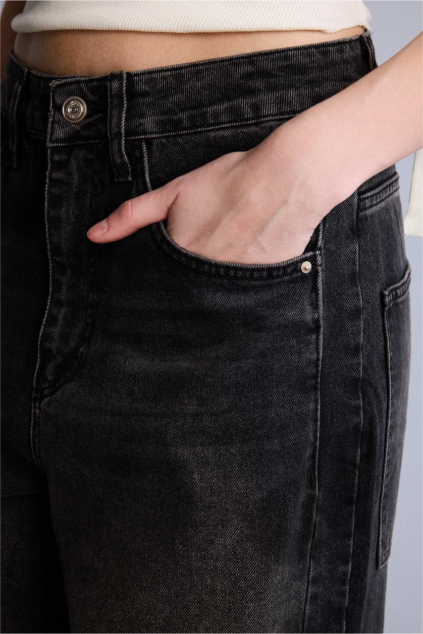 Kadın Siyah Denim Pantolon