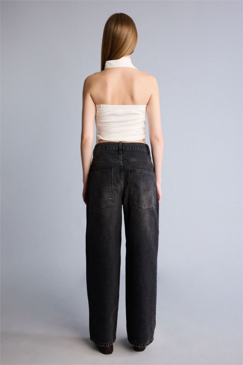 Kadın Siyah Denim Pantolon