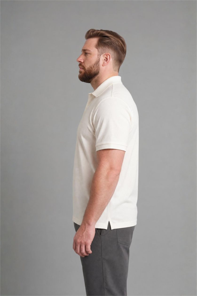 HOMME Blanc Polo grande taille 100% coton