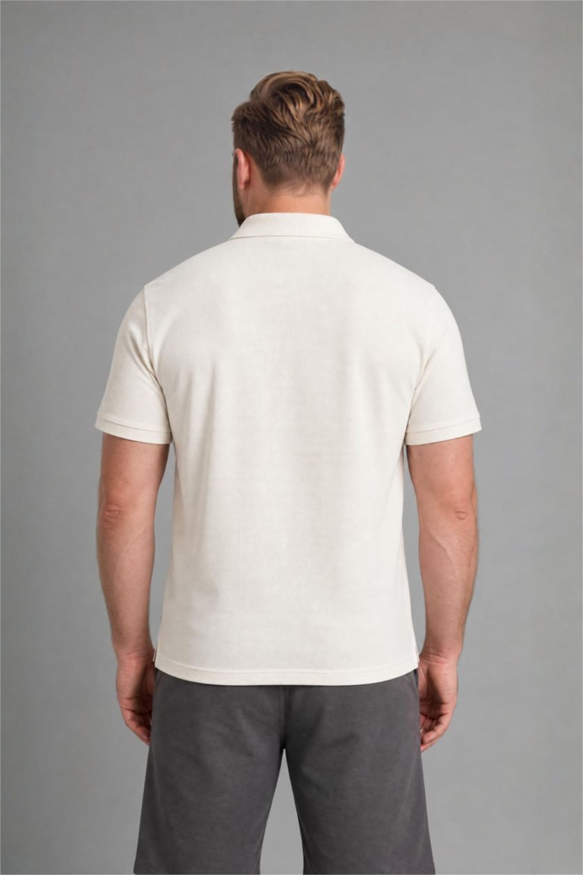 HOMME Blanc Polo grande taille 100% coton