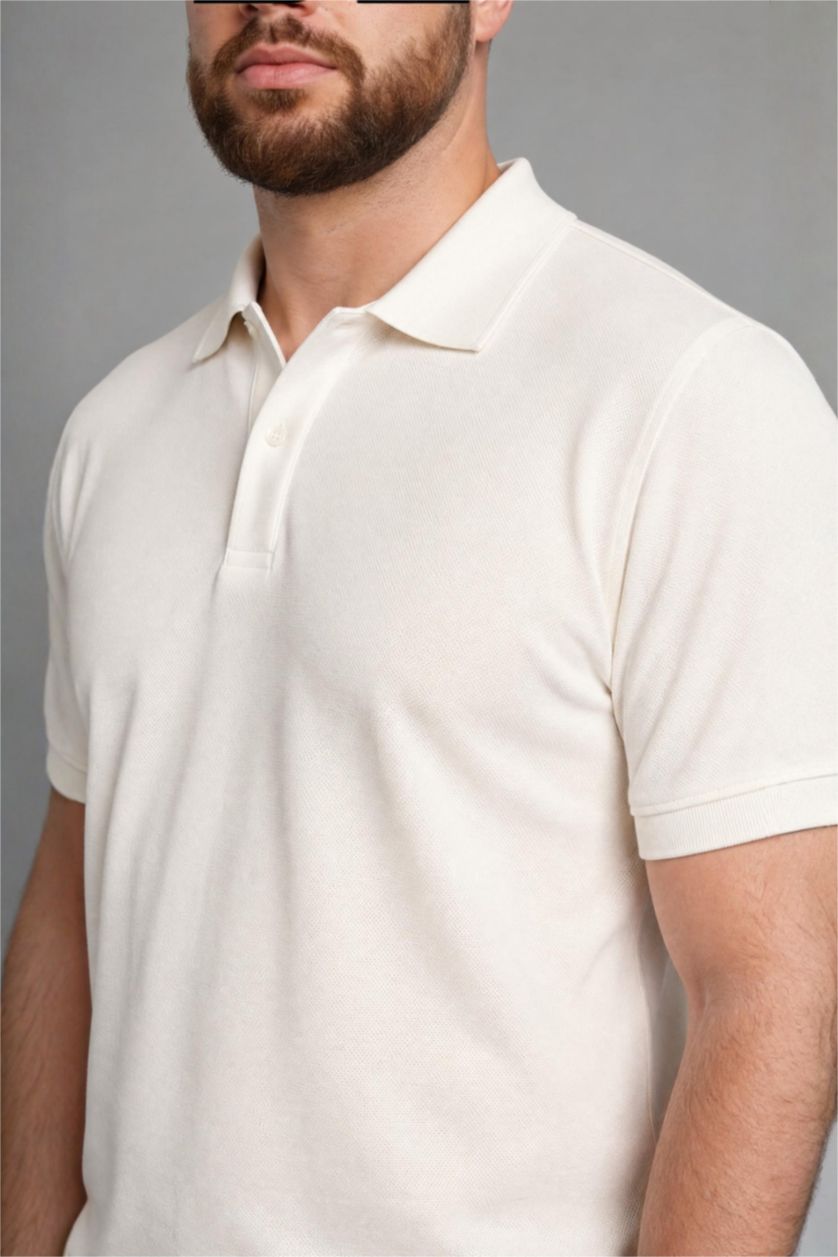 HOMME Blanc Polo grande taille 100% coton