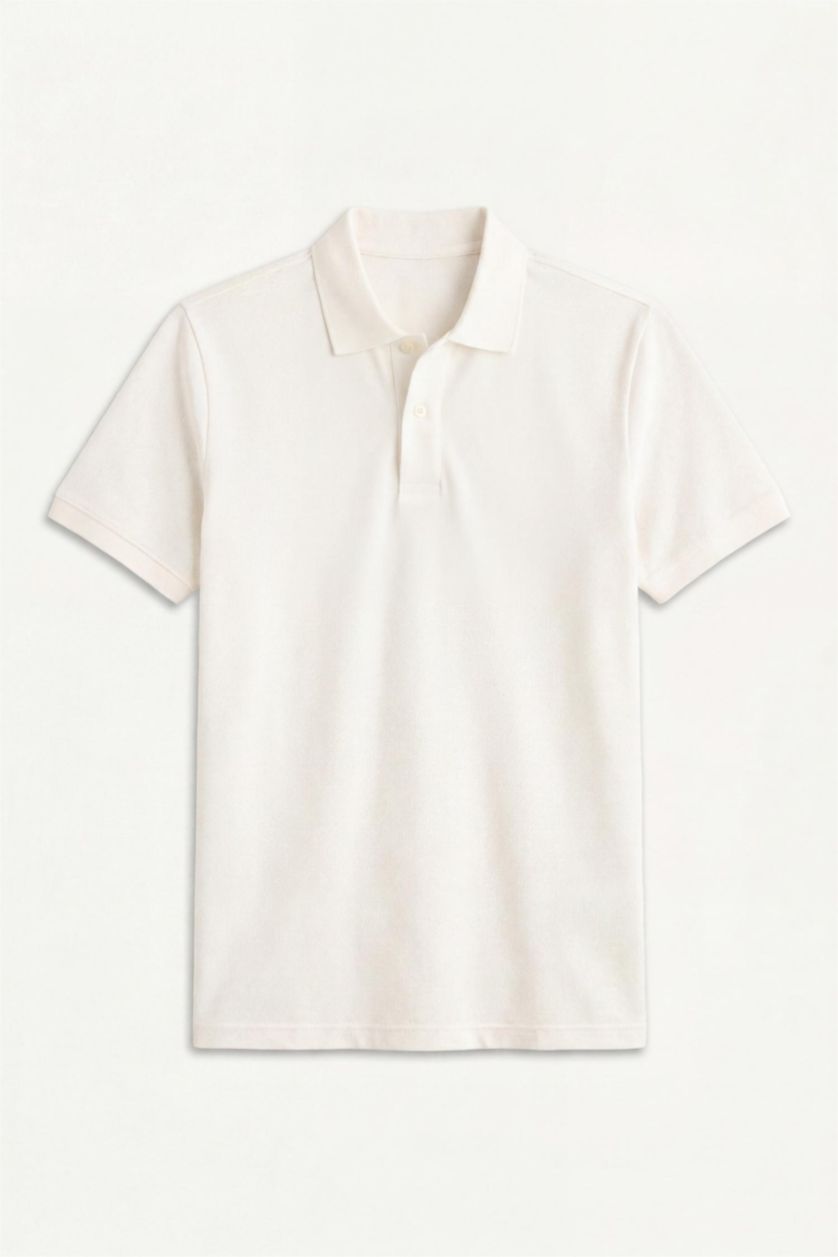 HOMME Blanc Polo grande taille 100% coton