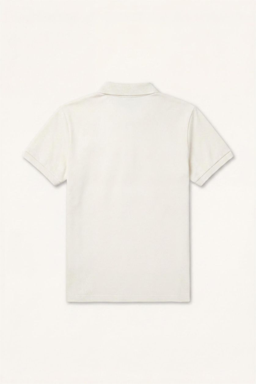 HOMME Blanc Polo grande taille 100% coton
