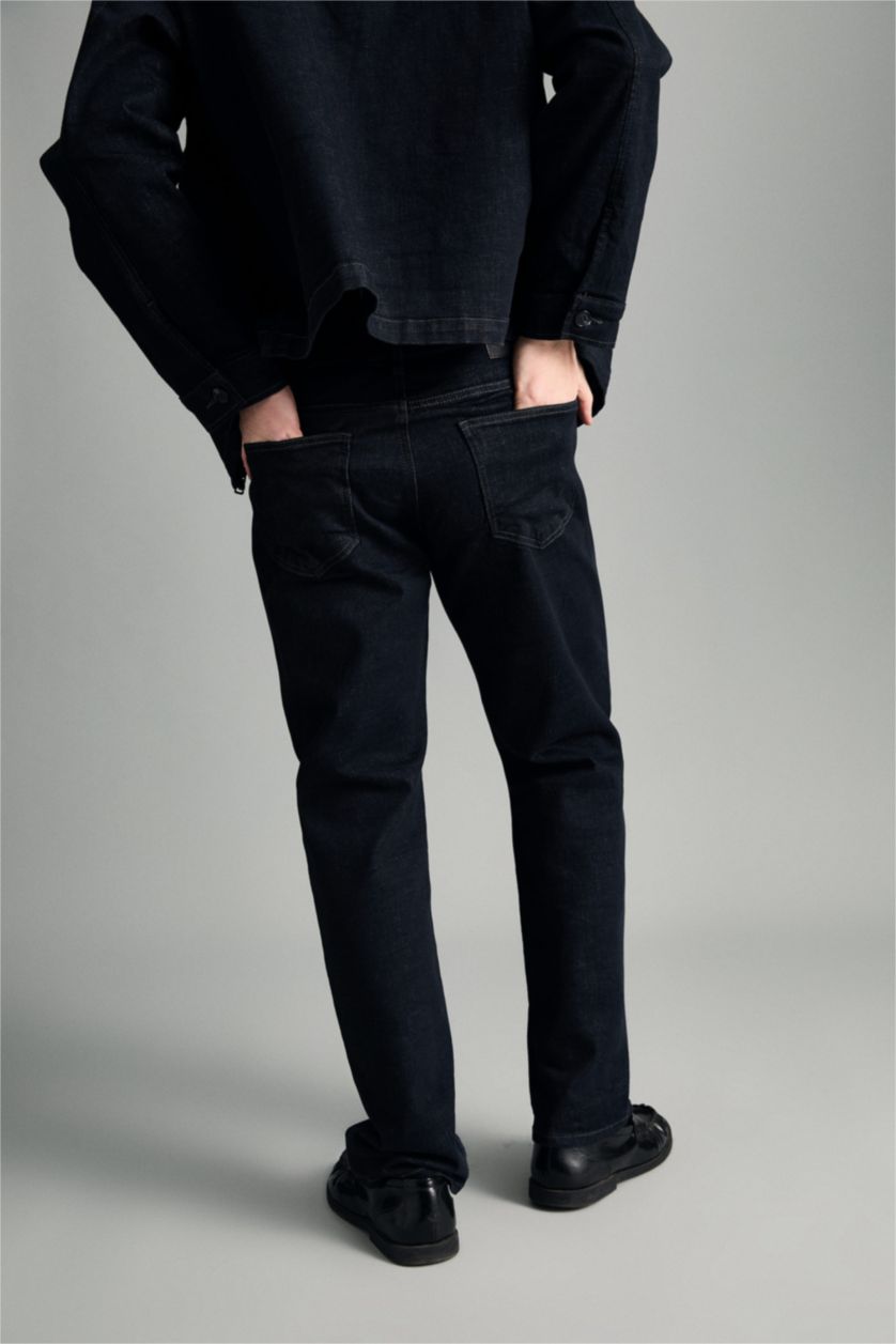 MAN Dark Blue بنطلون قصة مستقيمة