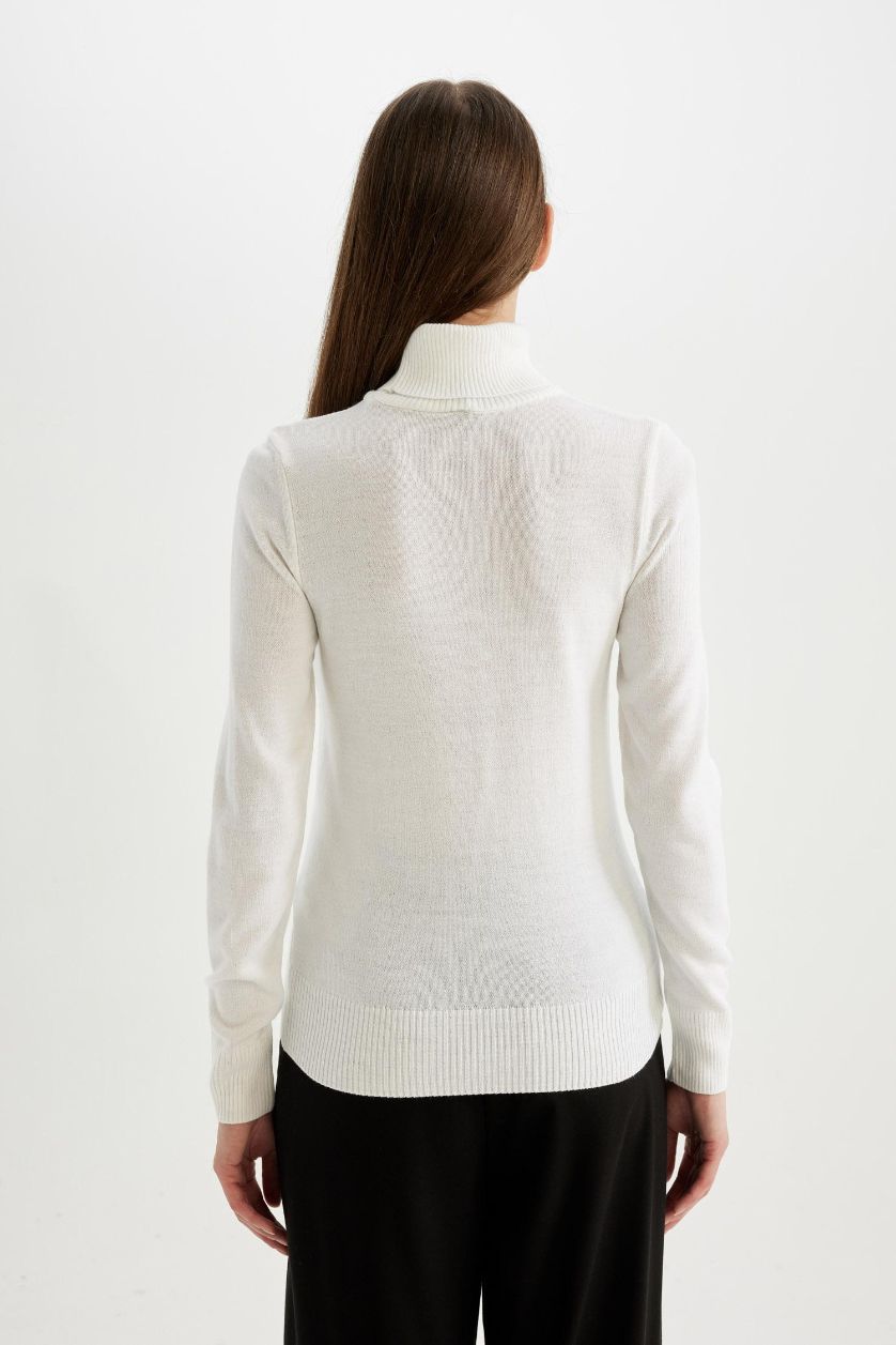 نساء بيج فاتح بلوز صوف ناعم هاينك قصة عادية بياخة عالية