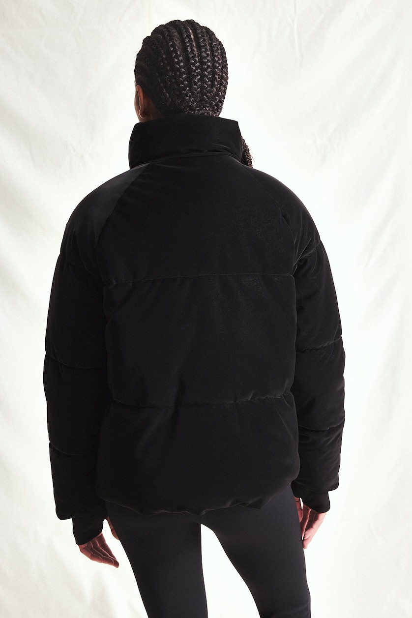 WOMAN Black Regular Fit Faux Leather Jacket