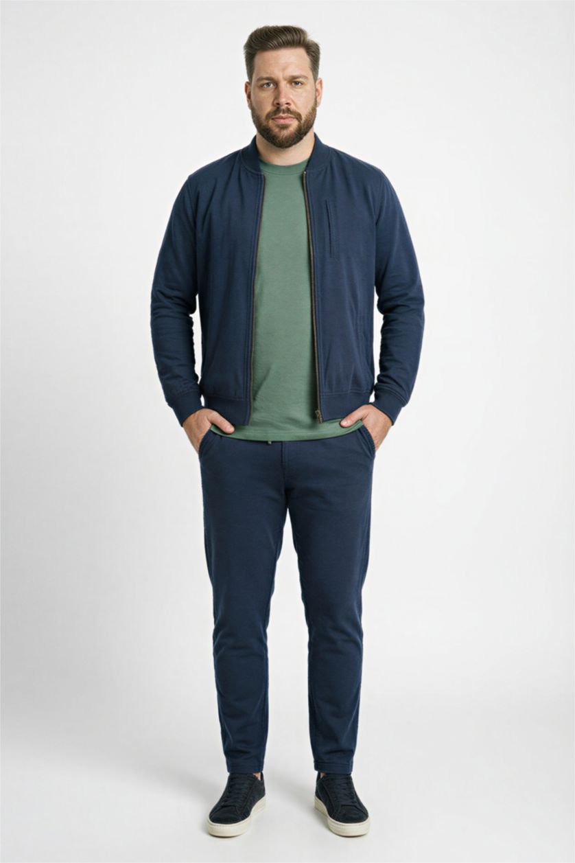 Erkek Lacivert Regular Fıt Hırka