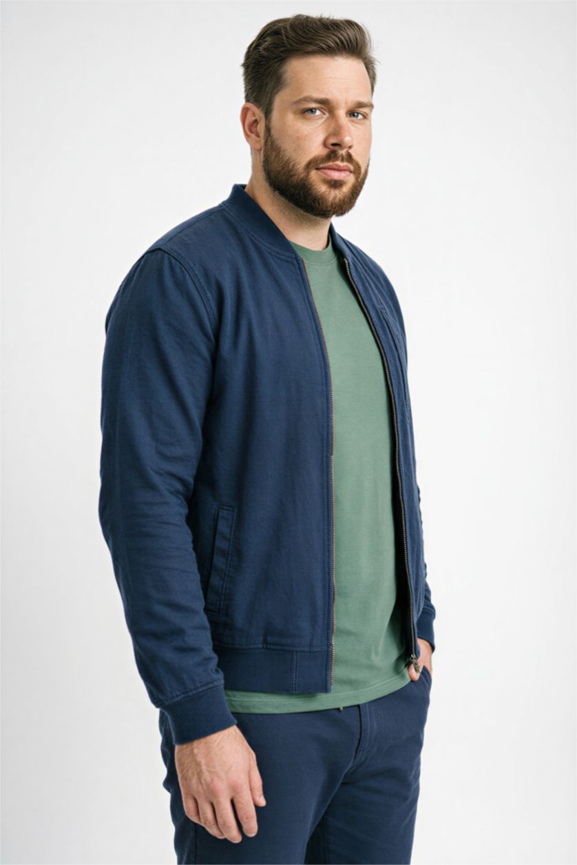 Erkek Lacivert Regular Fıt Hırka