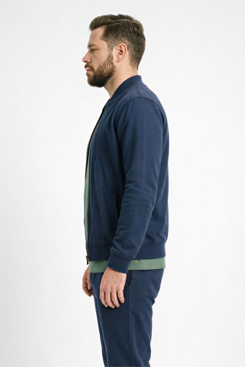 Erkek Lacivert Regular Fıt Hırka