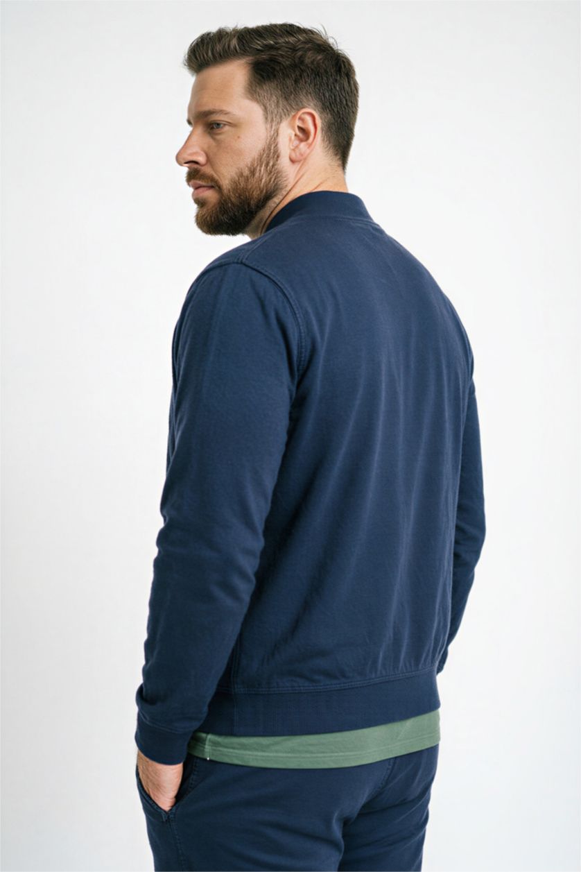 Erkek Lacivert Regular Fıt Hırka