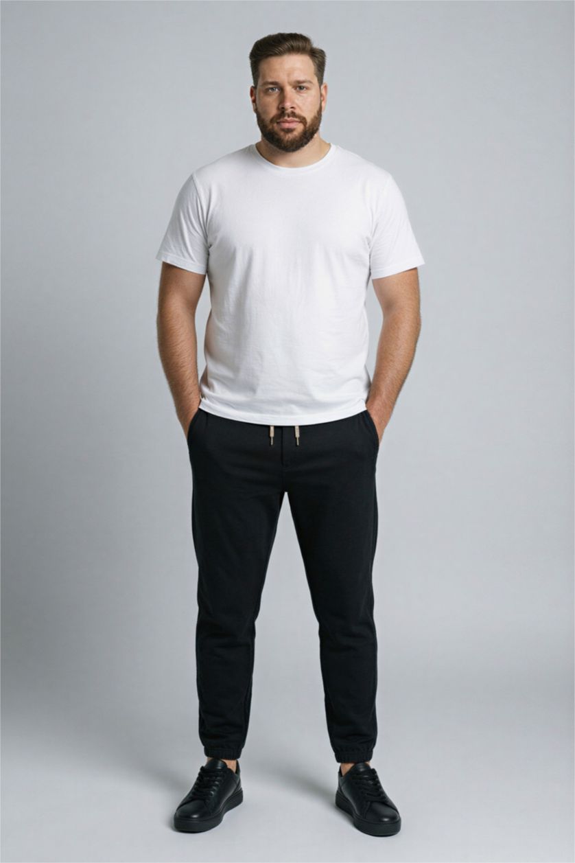 MAN Black Regular Fit Trousers
