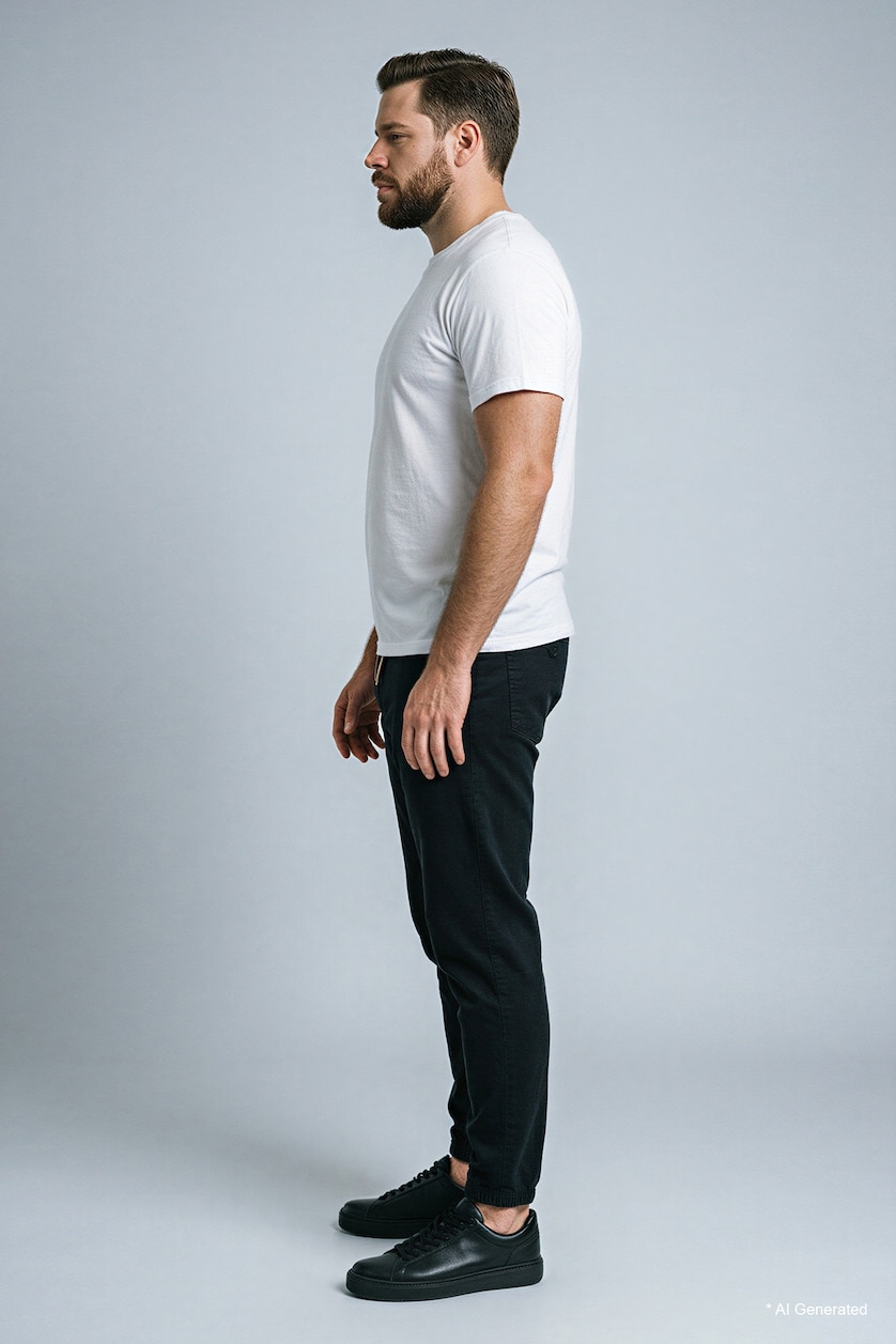 MAN Black Regular Fit Trousers