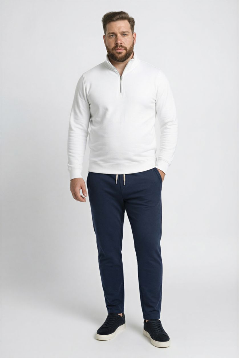MAN NAVY Regular Fit Trousers