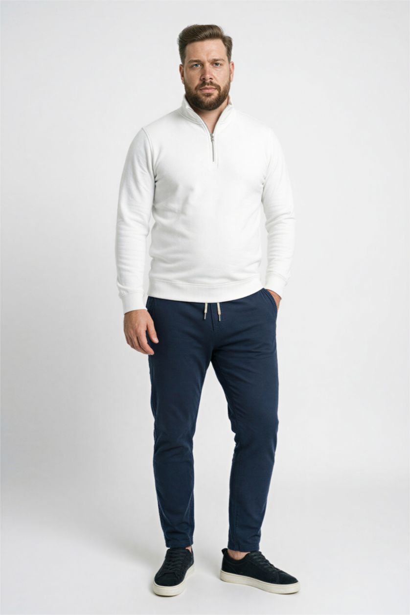 MAN NAVY Regular Fit Trousers